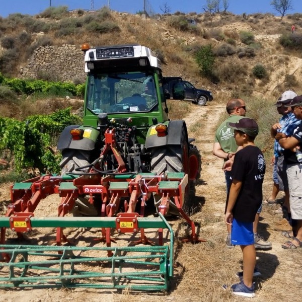 Demostración Fendt 210 P y cultivador de viña Ovlac en Batea